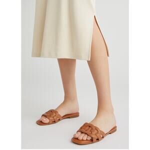 Nordstrom Carolina Slide Tan Toffee Size 8 Sandals classic coastal boho chic